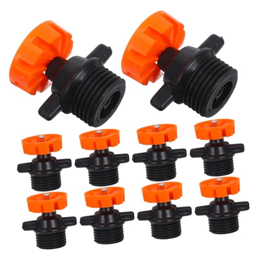 FUTUREORYY 10 Stück Teiliges Rotierender Sprinklerkopf mit Teiliger Fliehkraftflügel Düse Gleichmäßige Bewässerung ohne Sanfter Wasserfluss für Garten Grünfläche und Bonsai Orange von FUTUREORYY