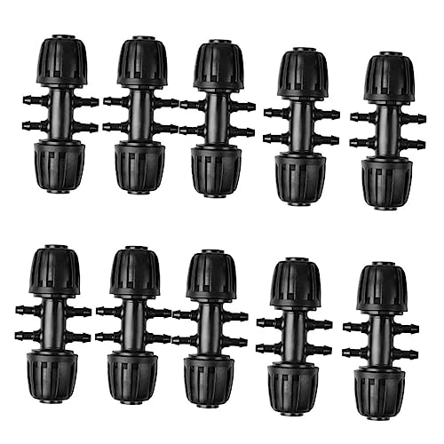 FUTUREORYY 10 Stück Wege Schlauchverbinder PE Bewässerungsanschluss Verbinder Teiliges für Garten und Landwirtschaft Bewässerungszubehör Einfache Installation Robuste Verbindung von FUTUREORYY