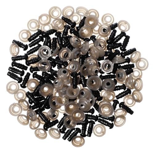 FUTUREORYY 100 Stück Sicherheitsaugen aus Kunststoff mit Unterlegscheiben Bastelaugen für Plüschtiere Puppen DIY Stofftieraugen Vielseitig Einsetzbar Sichere Spielzeugaugen von FUTUREORYY