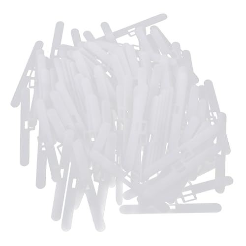 FUTUREORYY 100 Stück Vertikaljalousien Ersatzteile Kunststoff Doppelloch Halterung Weiß Gardinenzubehör für Zuhause Reparatur von Vertikalen Lamellen von FUTUREORYY