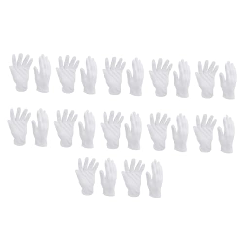 FUTUREORYY 12 Paare Weiße Baumwollhandschuhe Dicke Arbeitshandschuhe Atmungsaktive Handprotektoren Strapazierfähige Schutzhandschuhe für Garten Handwerk und Tägliche Nutzung von FUTUREORYY