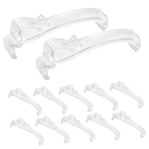 FUTUREORYY 12 Stück Teiliges Transparente Valance Clips aus Verschleißfestem Material Einfach zu Bedienende Halteklammern für Horizontale Jalousien Passend für Wohn Geschäftsräume von FUTUREORYY