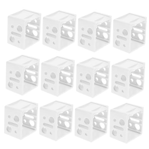FUTUREORYY 12 Stück Teiliges Weiße Fensterjalousien Halterung aus Robustem Pom Material Links und Rechts Montierbar Installieren Geeignet für Innen Außenmontage von FUTUREORYY