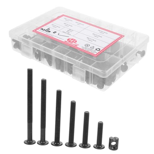 FUTUREORYY 141 Stück Teiliges Schrauben Babybett Möbelverbinder Innensechskant Schrauben und Muttern Kit für Kinderbett Stubenbett Zubehör Krippe Ersatzteile von FUTUREORYY