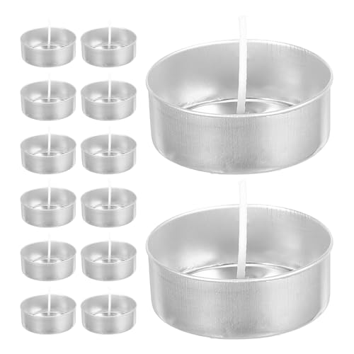 FUTUREORYY 150 Sets Elektronische Kerze Aluminium Teelichthalter Reine Baumwolle Silber von FUTUREORYY