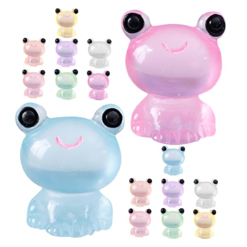 FUTUREORYY 16 Stück Teiliges Mini Frosch Figuren aus Langlebigem Kunstharz Leuchtende Nachtlichter Niedliche Tischdekoration für Miniaturgärten Puppenhäuser Büro und DIY Landschaften FUTUREORYY 16 Stück Teiliges Mini Frosch Figuren aus Langlebigem Kunstharz Leuchtende Nachtlichter Niedliche Tischdekoration für Miniaturgärten Puppenhäuser Büro und DIY Landschaften von FUTUREORYY