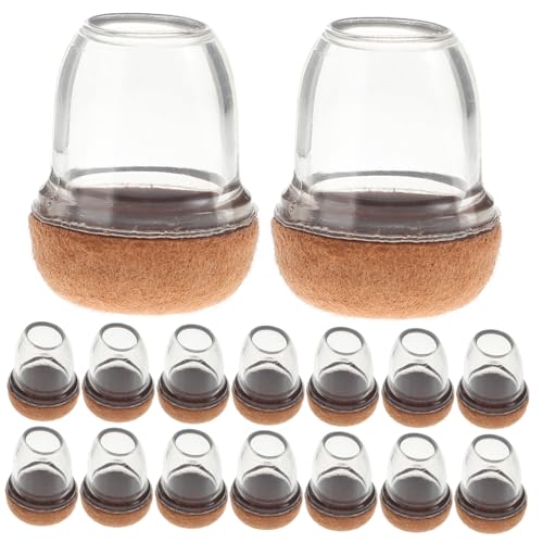 FUTUREORYY 16 Stück Teiliges Transparente Stuhlbein Schutzkappen aus Robustem Material rutschfest und Kratzfest Möbelbeine Abdeckungen für Holzfußböden Geeignet für Stuhl Tisch Sofa und von FUTUREORYY