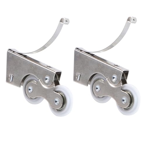 FUTUREORYY 2 STÜCK Schiebetürrollen Leise Türlaufwerke für Kleiderschrank Küchen Scheunentüren Einfache Montage Langlebige Türroller Ersatzteile für Möbel von FUTUREORYY