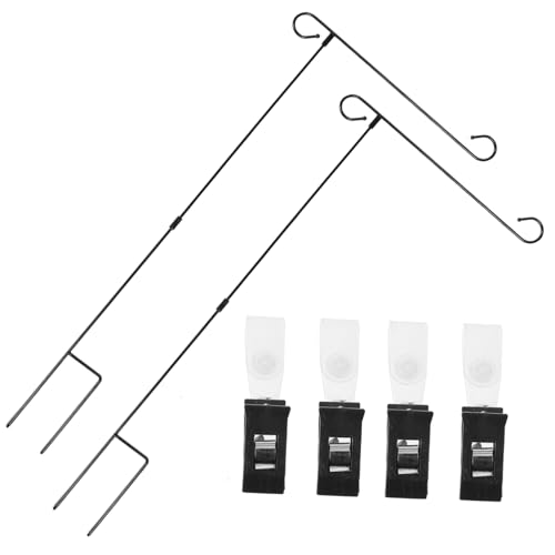 FUTUREORYY 2 Sätze Gartenflaggenhalter Schwarzem Schmiedeeisen Wetterfester Garten Fahnenmast Ständer Stabile Metallstäbe für Außenbereich Einfache Befestigung Passend für Garten FUTUREORYY 2 Sätze Gartenflaggenhalter Schwarzem Schmiedeeisen Wetterfester Garten Fahnenmast Ständer Stabile Metallstäbe für Außenbereich Einfache Befestigung Passend für Garten von FUTUREORYY