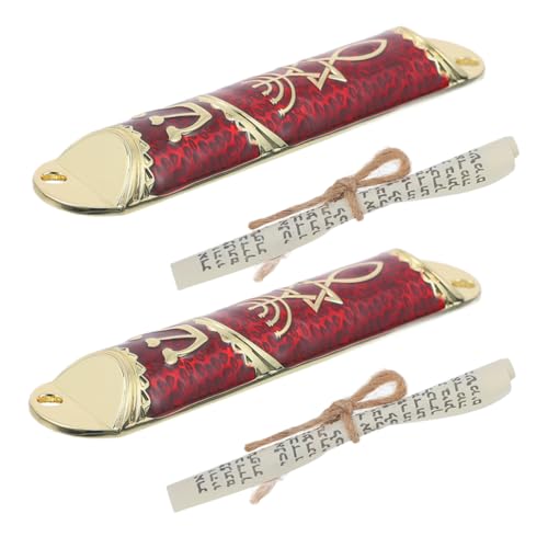 FUTUREORYY 2 Sätze Metallische Mezuzah mit Koscherer Schriftrolle für Jüdische Türdekoration Segen und Stilvolle Heimgestaltung Design für Haus und Wohnung FUTUREORYY 2 Sätze Metallische Mezuzah mit Koscherer Schriftrolle für Jüdische Türdekoration Segen und Stilvolle Heimgestaltung Design für Haus und Wohnung von FUTUREORYY