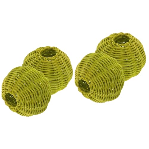 FUTUREORYY 2 Sätze Rattan Lampenschirme Handgefertigte Lampenabdeckung Für Tischlampen Diy Lampenzubehör Vintage Design Geeignet Für Wohn Und Schlafzimmer Hellgrün 2 Stücke * 2 von FUTUREORYY