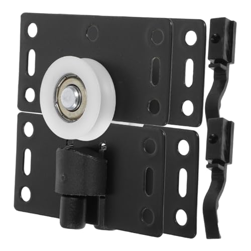 FUTUREORYY 2 Sätze Schiebetürrollen für Kleiderschrank Schranktür Laufschienen Pulley Wheel Schwarz Leise Funktion Vielseitig für Möbel Fenster Schiebetüren von FUTUREORYY