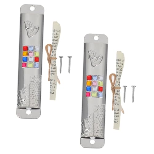 FUTUREORYY 2 Sätze Zweierset Metall Mezuzah mit Schriftrolle für Tür Langlebige Jüdische Türdeko aus Zinklegierung Religiöses Schutzsymbol für Haustür Spirituelle Segensdekoration als FUTUREORYY 2 Sätze Zweierset Metall Mezuzah mit Schriftrolle für Tür Langlebige Jüdische Türdeko aus Zinklegierung Religiöses Schutzsymbol für Haustür Spirituelle Segensdekoration als von FUTUREORYY