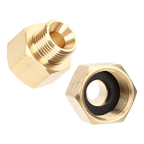 FUTUREORYY 2 Stück Adapter Fitting Messing Verlängerungsadapter für Wohnmobile Garten Schwimmbad Hochwertige Dichtung für Gas und Flüssigkeitsleitungen von FUTUREORYY