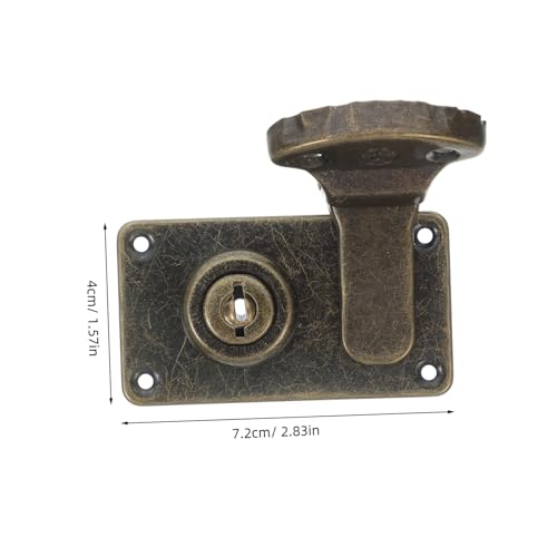FUTUREORYY 2 Stück Antike Kofferverschlüsse Bronze Hasps mit Dekorativem Toggle Verschluss für Reisekoffer Truhen Schmuck Schatzkisten Sicherung Leichte Tragbare Taschenverschlüsse von FUTUREORYY