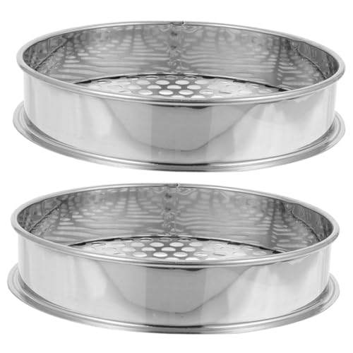 FUTUREORYY 2 Stück Edelstahl Bodensieb Rundloch Gartensieb Leichtes Manuelles ERD Sand sieb für Garten Kompost Steinentfernung Rostfrei Einfach zu Reinigen Handliches Gartenzubehör FUTUREORYY 2 Stück Edelstahl Bodensieb Rundloch Gartensieb Leichtes Manuelles ERD Sand sieb für Garten Kompost Steinentfernung Rostfrei Einfach zu Reinigen Handliches Gartenzubehör von FUTUREORYY