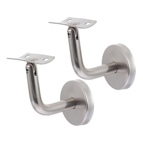 FUTUREORYY 2 Stück Edelstahl Handlauf Halterung Wandmontage Banister Support Treppengeländer Halter Praktisch Langlebig Installieren für Innenbereich von FUTUREORYY