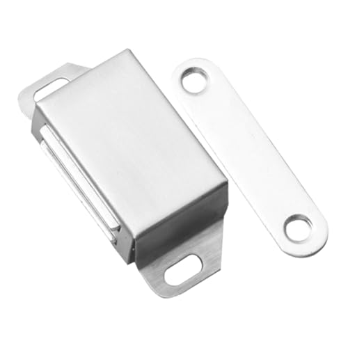 FUTUREORYY 2 Stück Edelstahl Magnetischer Türverschluss Schrankmagnet Stark Langlebig Kompakt für Küchenschränke und Möbel Sicherer Halt von FUTUREORYY