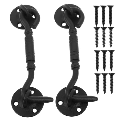 FUTUREORYY 2 Stück Edelstahl Türriegel Matte Schwarz Windhaken Riegelschloss Einfache Montage Fenster Scheunentorverschluss Langlebig Rostfrei für Schlafzimmer Badezimmer FUTUREORYY 2 Stück Edelstahl Türriegel Matte Schwarz Windhaken Riegelschloss Einfache Montage Fenster Scheunentorverschluss Langlebig Rostfrei für Schlafzimmer Badezimmer von FUTUREORYY