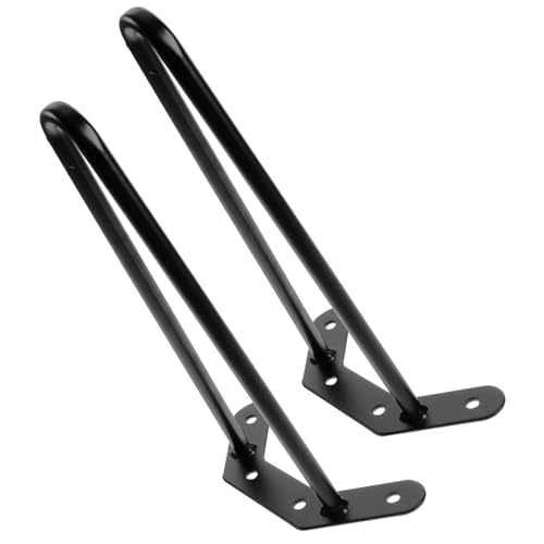 FUTUREORYY 2 Stück Hairpin Tischbeine Haarnadel Möbelfüße Dreieck Stabilität Schwarz für DIY Esstisch Schreibtisch Nachttisch von FUTUREORYY