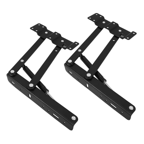 FUTUREORYY 2 Stück Hydraulischer Lift mechanismus Hochklappbarer Tisch Hebemechanismus mit Federdruck Gasdruckfeder Klappscharnier für Couchtisch Möbelbeschlag Langlebig und Verstellbar von FUTUREORYY