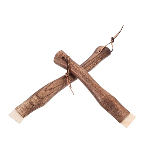 FUTUREORYY 2 Stück Kurz Gebogener Axtgriff aus Massivem Holz Kompakt und Robust mit Aufhängeloch als Ersatzstiel für Kleine Äxte und Beile Praktisches Werkzeug für Garten und Outdoor Einsatz von FUTUREORYY