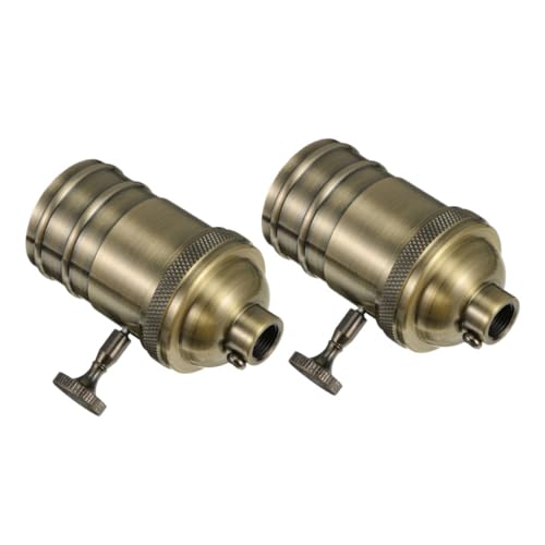 FUTUREORYY 2 Stück Lampenfassung aus Aluminium mit Drehknopf Hitzebeständiger Retro lampensockel Vintage Lampenhalter für Esszimmer Küche Bar und DIY Beleuchtung FUTUREORYY 2 Stück Lampenfassung aus Aluminium mit Drehknopf Hitzebeständiger Retro lampensockel Vintage Lampenhalter für Esszimmer Küche Bar und DIY Beleuchtung von FUTUREORYY