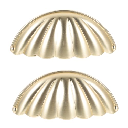 FUTUREORYY 2 Stück Muschelgriff Schrankgriffe Möbelgriffe Vintage Stil Goldfarben für Kommoden und Küchenschränke Einfache Montage und Einsetzbar FUTUREORYY 2 Stück Muschelgriff Schrankgriffe Möbelgriffe Vintage Stil Goldfarben für Kommoden und Küchenschränke Einfache Montage und Einsetzbar von FUTUREORYY