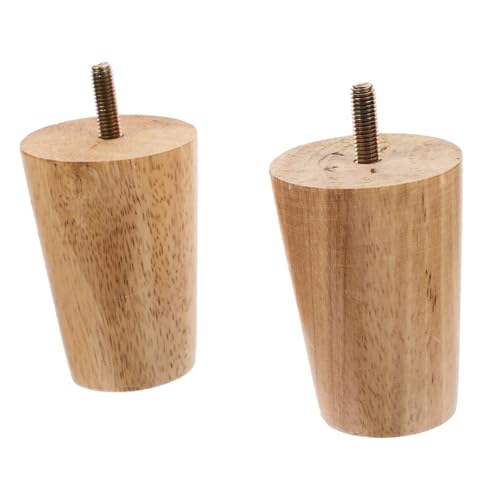FUTUREORYY 2 Stück Runde Holzmöbelbeine Verstellbare Sofafüße Stabile Möbelbeine für Schrank Couch und Kommode Höhe Langlebig und Leicht zu Montieren von FUTUREORYY