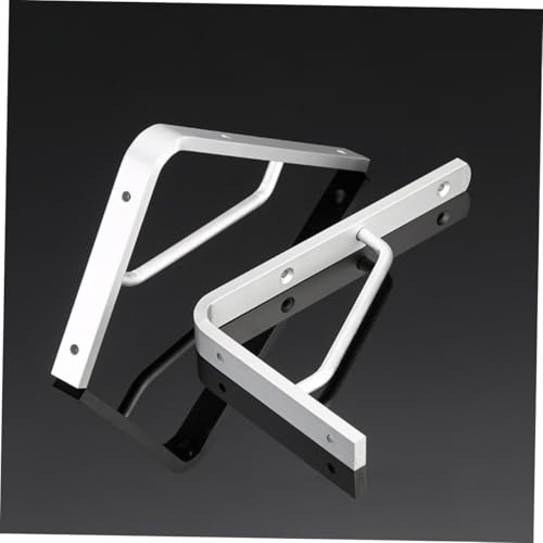 FUTUREORYY 2 Stück Schwere Aluminium dreieck wandhalterung Rostfreie Regalträger mit Abgerundeten Ecken Stabile Dreieckige Stützrahmen für Bücherregal Arbeitsbank Küchenschrank und von FUTUREORYY