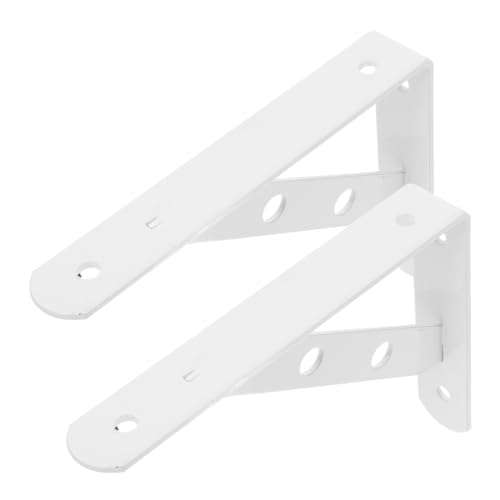 FUTUREORYY 2 Stück Schwerlast Regalhalterung aus Robustem Eisen Dreieckige Wandhalterung für Holzregale Matte Schwarze Wandmontage Rustikaler Bauernstil Stabile Eckwinkel für Wohn von FUTUREORYY