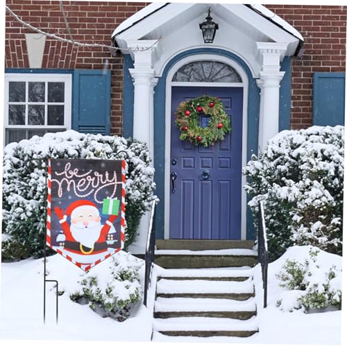 FUTUREORYY 2 Stück Stabiler Gartenflaggenhalter aus Metall mit Clips Wetterfester Fahnenmast ständer für Gartenflaggen Geeignet für Weihnachts Saisonfahnen Dekorativer Outdoor banner halter von FUTUREORYY