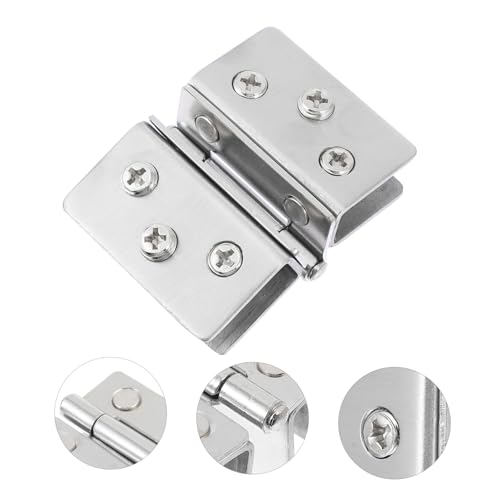 FUTUREORYY 2 Stück Teiliges Edelstahl Glas Türscharnier für Vitrinen Doppelseitig Rostfrei Geeignet für Glas Langlebig Installieren für Schranktüren und Displayvitrinen FUTUREORYY 2 Stück Teiliges Edelstahl Glas Türscharnier für Vitrinen Doppelseitig Rostfrei Geeignet für Glas Langlebig Installieren für Schranktüren und Displayvitrinen von FUTUREORYY