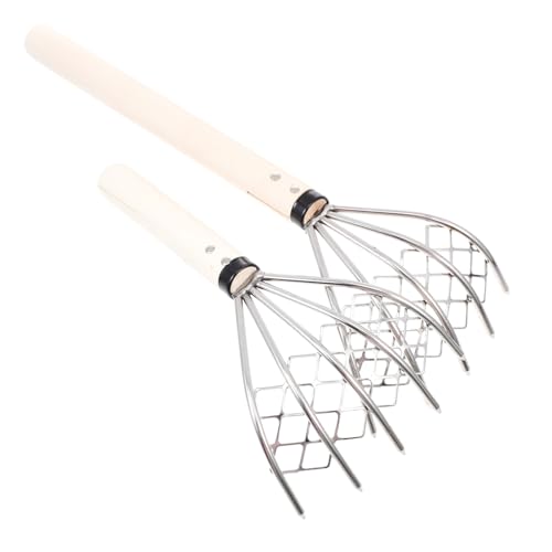 FUTUREORYY 2 Stück Teiliges Edelstahl Handrechen Krallen Clam Rake Strand Muschel Grabrechen zum Lockern und Ausgraben von Meeresfrüchten mit Ergonomischem Holzgriff Leicht und Langlebig für FUTUREORYY 2 Stück Teiliges Edelstahl Handrechen Krallen Clam Rake Strand Muschel Grabrechen zum Lockern und Ausgraben von Meeresfrüchten mit Ergonomischem Holzgriff Leicht und Langlebig für von FUTUREORYY