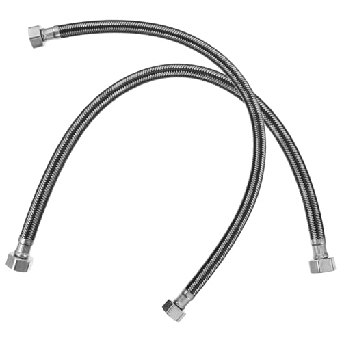 FUTUREORYY 2 Stück Teiliges Edelstahl wasserhahnanschluss schlauchset Flexibel Korrosionsbeständig Druckfest für Küchen Badezimmerarmaturen Einfache Montage Dicht und Langlebig von FUTUREORYY