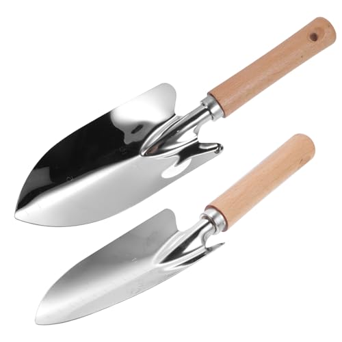 FUTUREORYY 2 Stück Teiliges Gartenschaufel mit Holzgriff Rostfreier Edelstahl Robuste Pflanzkelle für Gartenarbeit Gemüsebeet und Bodenbearbeitung Langlebiges Handwerkzeug für FUTUREORYY 2 Stück Teiliges Gartenschaufel mit Holzgriff Rostfreier Edelstahl Robuste Pflanzkelle für Gartenarbeit Gemüsebeet und Bodenbearbeitung Langlebiges Handwerkzeug für von FUTUREORYY