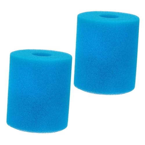 FUTUREORYY 2 Stück Teiliges Schwammfilter für Poolpumpe Wiederverwendbarer Filterschwamm Effektiver Schwimmbadfilter zur Entfernung von Laub Haaren Kompatibel mit Spa und Aquarium von FUTUREORYY