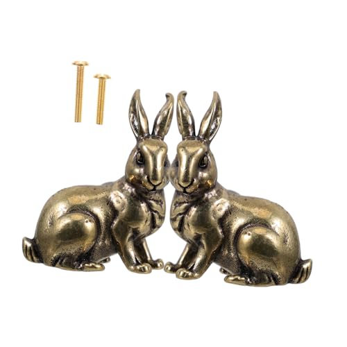 FUTUREORYY 2 Stück Vintage Messing Türgriff Rabbit Schrankgriff mit Glatter Oberfläche Ergonomisch für Schubladen Küchenschränke Zimmertüren Möbelgriff FUTUREORYY 2 Stück Vintage Messing Türgriff Rabbit Schrankgriff mit Glatter Oberfläche Ergonomisch für Schubladen Küchenschränke Zimmertüren Möbelgriff von FUTUREORYY