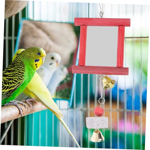 FUTUREORYY 2 Stück Vogelspiegel für Käfig Hängend Kauspielzeug Papagei Wellensittich Cockatiel Interaktiver Spiegel mit Haken Bunte Dekoration Rot Gelb FUTUREORYY 2 Stück Vogelspiegel für Käfig Hängend Kauspielzeug Papagei Wellensittich Cockatiel Interaktiver Spiegel mit Haken Bunte Dekoration Rot Gelb von FUTUREORYY