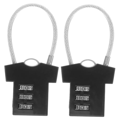 FUTUREORYY 2 Stück Zahlenschloss aus Zinklegierung Robustes Kabelschloss für Outdoor Leichtes Tragbares Vorhängeschloss für Koffer Schrank Fahrrad Einfache Bedienung Wiederverstellbar FUTUREORYY 2 Stück Zahlenschloss aus Zinklegierung Robustes Kabelschloss für Outdoor Leichtes Tragbares Vorhängeschloss für Koffer Schrank Fahrrad Einfache Bedienung Wiederverstellbar von FUTUREORYY