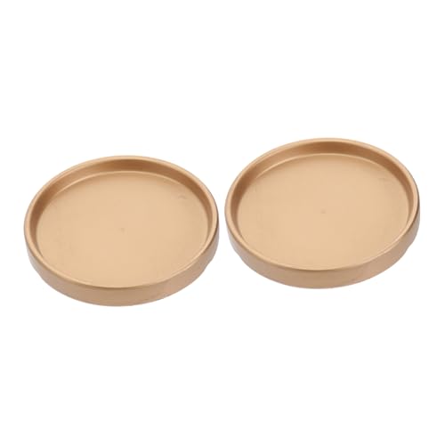 FUTUREORYY 2stücke Goldene Keramik-blumentopf-untersetzer Für Garten Und Balkon Runde Ablaufschalen Zum Schutz Ihrer Oberflächen von FUTUREORYY