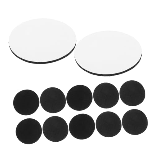 FUTUREORYY 20 Paare Selbstklebende Klettpunkte Runde Dots für Tischdecken Teppiche und Bettwäsche Starke Haftung Schwarz Vielseitige Anwendungen von FUTUREORYY