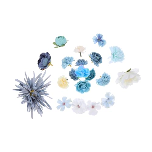 FUTUREORYY 20 Stück Mini Faux Blumen für DIY Dekoration Haarschmuck Hochzeiten Partys und Abschlussfeiern Nebelblau von FUTUREORYY