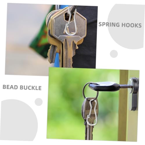 FUTUREORYY 20 Stück Teiliges Edelstahl Fahnenmast Ersatzteile Feder schnapphaken mit Kugelverschluss Langlebige Wiederverwendbare Flaggenhaken für Sicheren Halt von Fahnen und Banner von FUTUREORYY