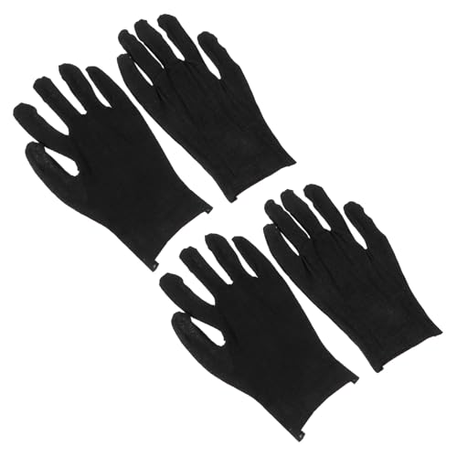 FUTUREORYY 24 Paare Schwarze Dicke Baumwoll Arbeitshandschuhe Strapazierfähiger Handschutz Komfortable Schmutzresistente Stoffhandschuhe für Garten Haushalt und Montage von FUTUREORYY