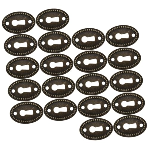 FUTUREORYY 24 Stück Teiliges Vintage Abdeckplatten aus Zinklegierung Antike Ovale Möbelbeschläge Dekorative Einsätze für Kommode Schrank und Möbel Vintage deko von FUTUREORYY