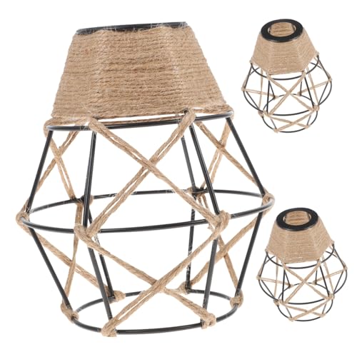 FUTUREORYY 3 Stück Hängelampenschirm aus Geflochtenem Material Dekorative Deckenleuchte im Boho stil Stabiles Seilgestell Geeignet für Wohnzimmer Schlafzimmer Esszimmer Natürlicher Warmer FUTUREORYY 3 Stück Hängelampenschirm aus Geflochtenem Material Dekorative Deckenleuchte im Boho stil Stabiles Seilgestell Geeignet für Wohnzimmer Schlafzimmer Esszimmer Natürlicher Warmer von FUTUREORYY