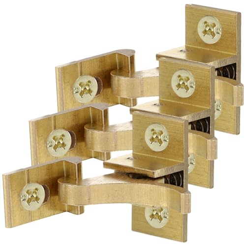 FUTUREORYY 3 Stück Teiliges Kupfer Fenster Tür eckschloss Winkel Extra Schwerer Riegelverschluss Polierte Oberfläche Robust für Gewerbliche Schränke und Sicherheitsfenster von FUTUREORYY