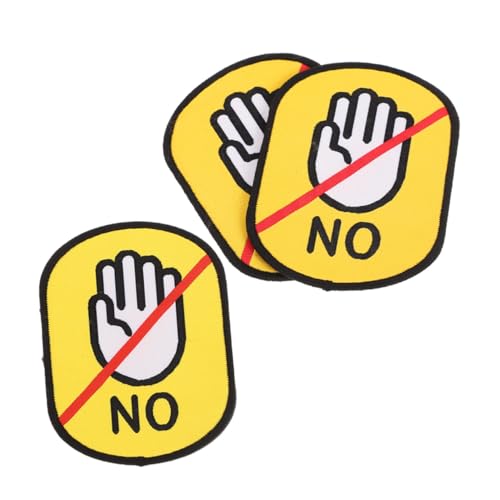 FUTUREORYY 3 Stück Teiliges Pet Warning Sticker Don Touch für Hundeleine Hook And Loop Patch Wasserfest und Schmutzresistent Sichtbar für Soziale Warnung bei Hunden Einfach Anzubringen von FUTUREORYY