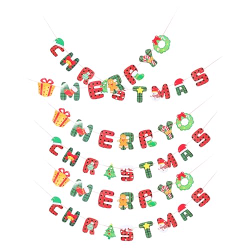 FUTUREORYY 3 Stück Teiliges Weihnachtsbanner aus Papier Festliches Winter-Centerpiece Wiederverwendbare Party-Girlande für Baum Wand Decke Vielseitige Weihnachtsdekoration für Zuhause und von FUTUREORYY
